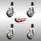 Service Caster 4 Inch 316SS Thermoplastic Rubber Swivel 1-7/8 Inch Stem Caster Set Brake SCC SCC-SS316EX20S414-TPRB-TLB-178-4 - alternate 3